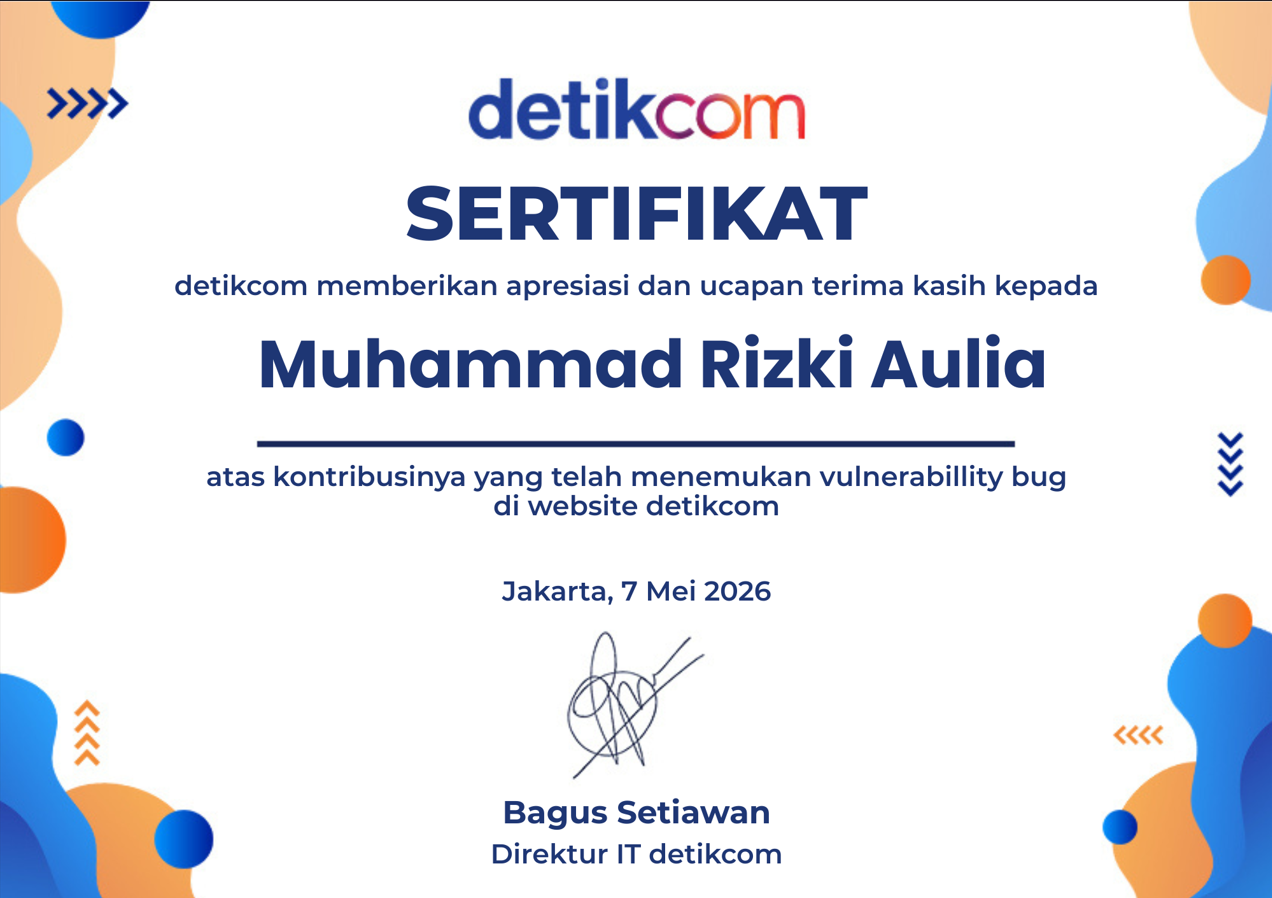 Muhammad Rizki Aulia | Cyber Security & Web Developer