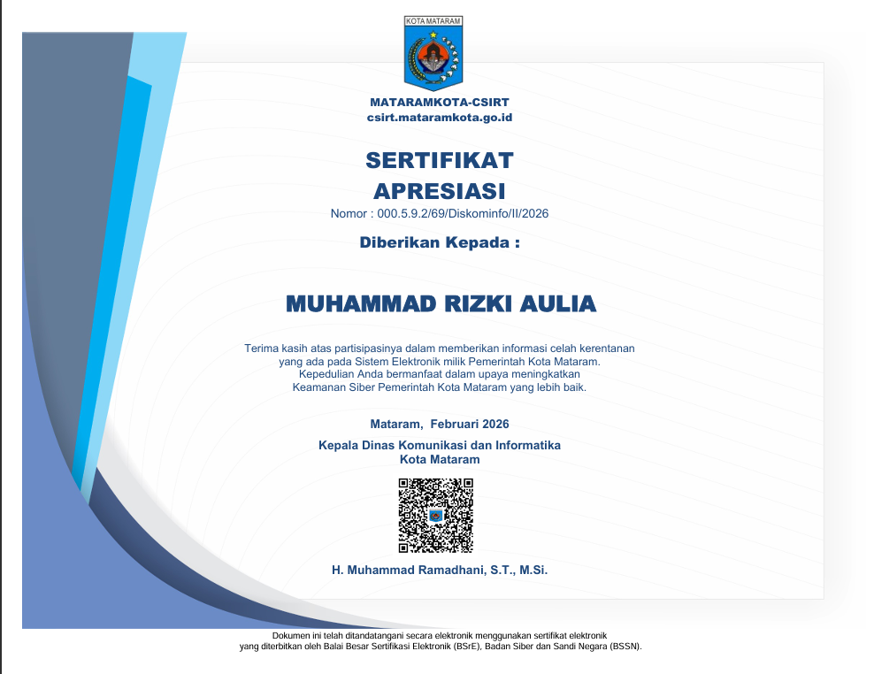 Muhammad Rizki Aulia | Cyber Security & Web Developer