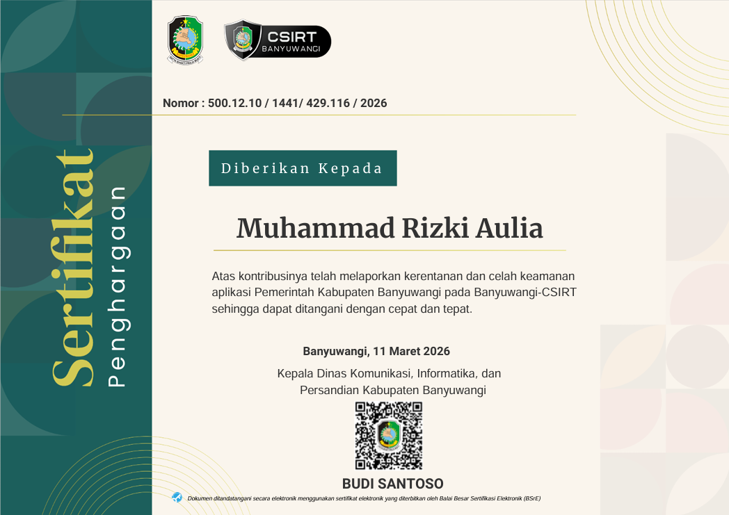 Muhammad Rizki Aulia | Cyber Security & Web Developer